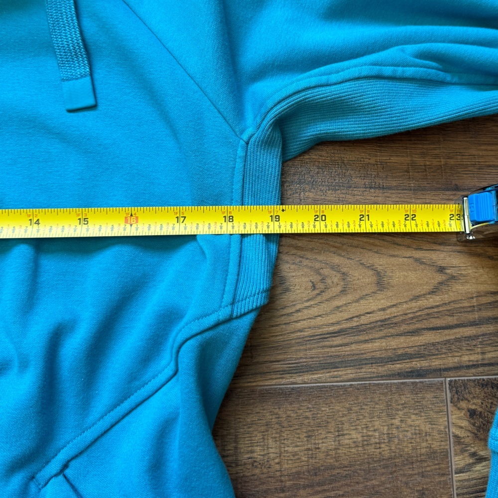 Athleta Women’s Zip Up Thumb Hole Sleeve Fleece Lined Hoodie Blue Size Large - Picture 8 of 11